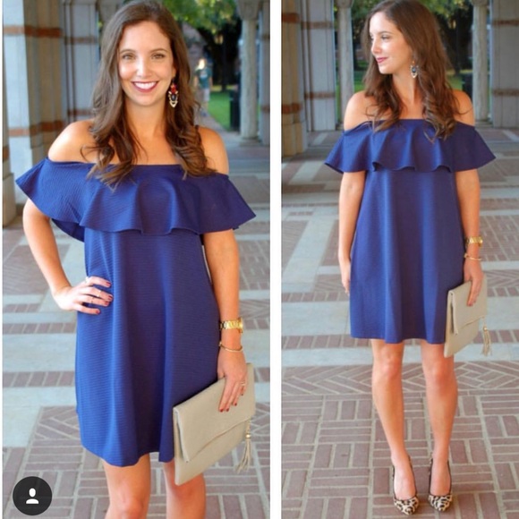 ASOS Dresses & Skirts - ASOS Swing Dress Cold Shoulder & Ruffle Detail